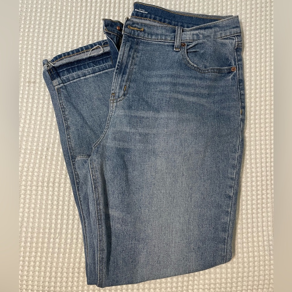 Classic Blue Denim Boyfriend Jeans - Women’s 14 Tall